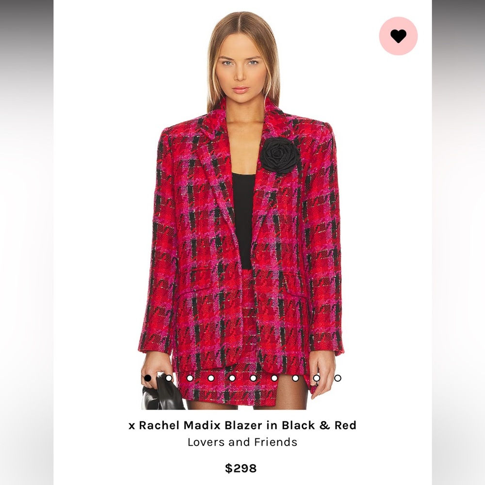 Revolve Lovers & Friends x Rachel Madix Blazer in Black & Red